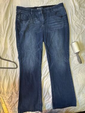 Democracy Absolution Jeans Women’s 20W Blue Straight Leg Stretch Denim Plus Size